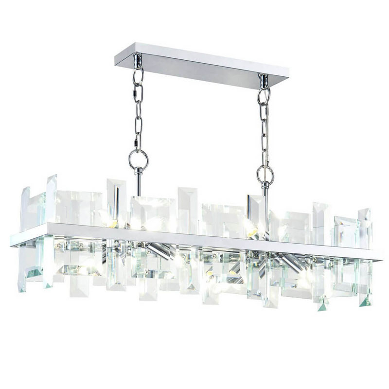 Люстра Harlow Crystal Square Chandelier chrome 8