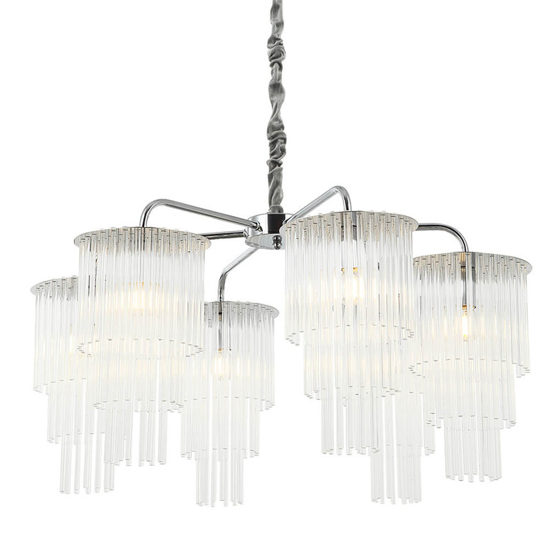 Люстра Harrison Chandelier chrome 6 lamp