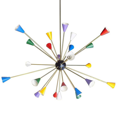 Люстра Huge Pair of Multi Color Italian Sputnik