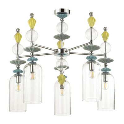 Люстра Iris Glass Chandelier candy 5 chrome