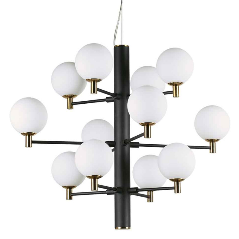 Люстра Italian Globe Abstraction Light  White and Black 12