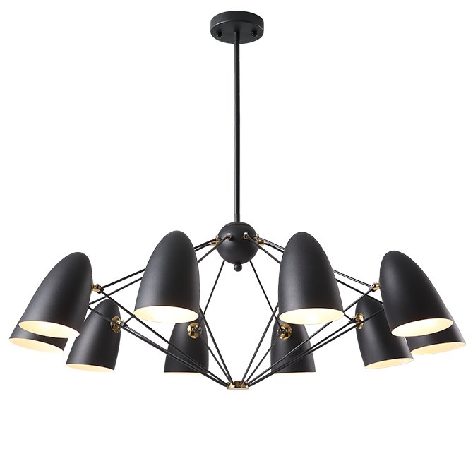 Люстра JLYLITE 10-Light Sputnik Chandelier Black