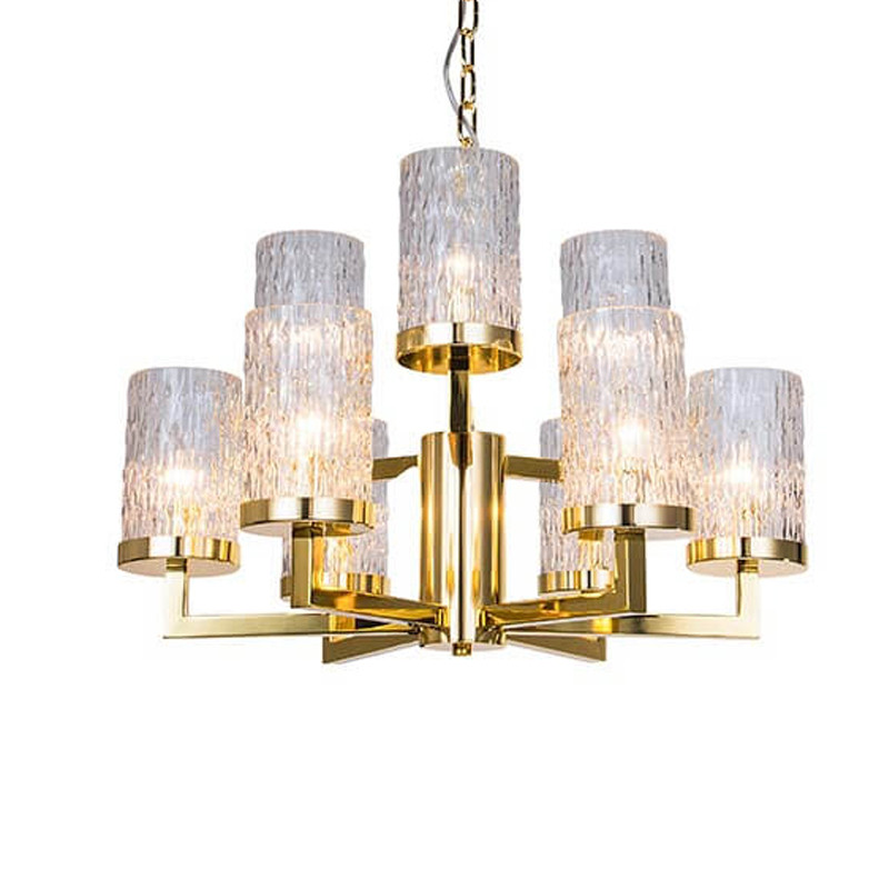 Люстра Kelly Gold Small с Рельефным Стеклом