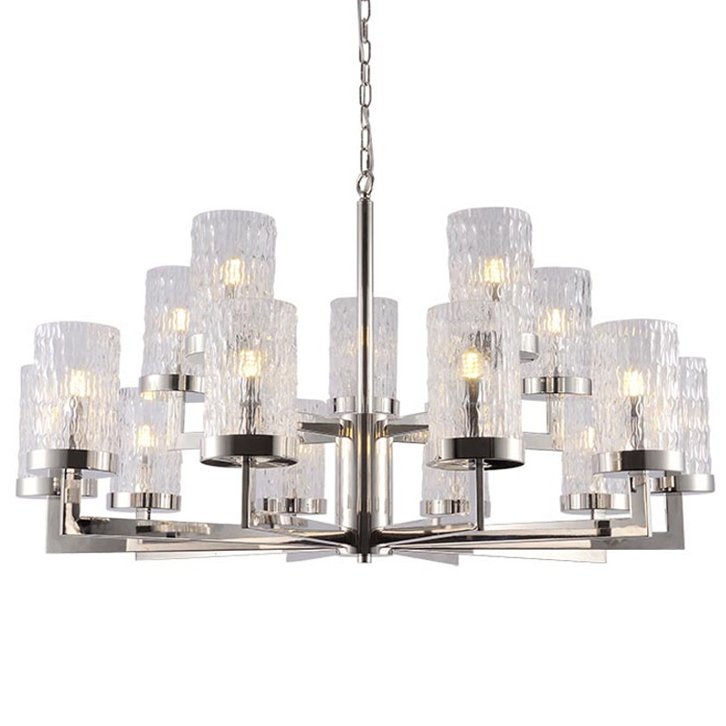 Люстра Kelly Max Silver с Рельефным Стеклом