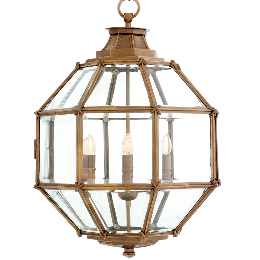 Люстра Lantern Owen Brass M
