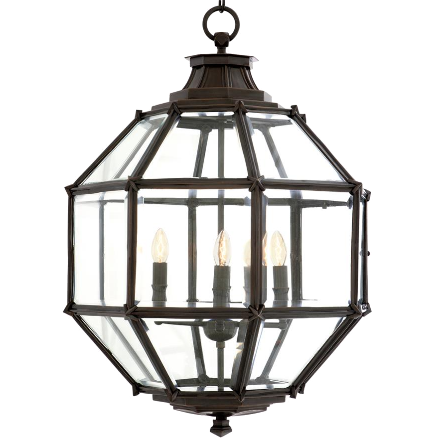 Люстра Lantern Owen Bronze M