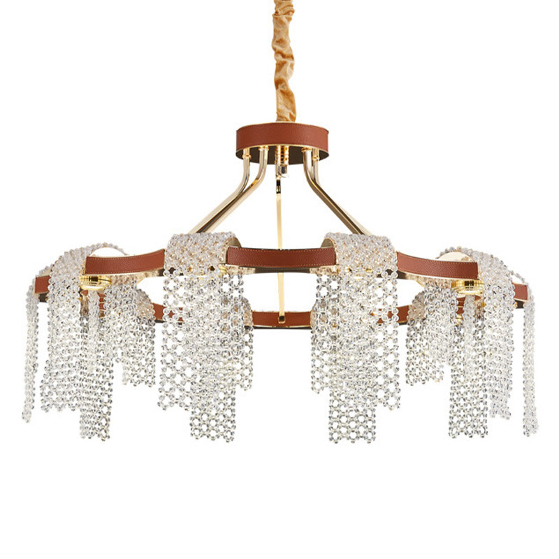 Люстра Leather Glass Chandelier 80