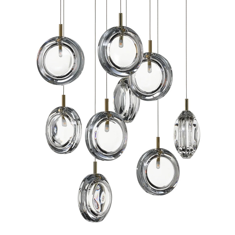 Люстра Lens 9 прозрачный в стиле Bomma