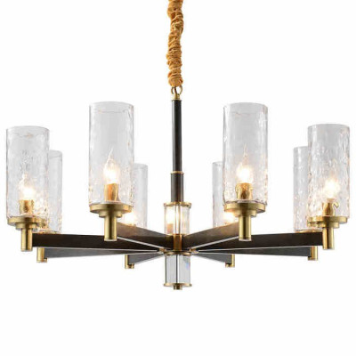Люстра LIAISON ONE-TIER black and brass Chandelier 8