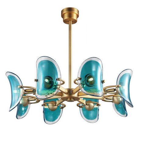 Люстра Lily Turquoise Glass circle
