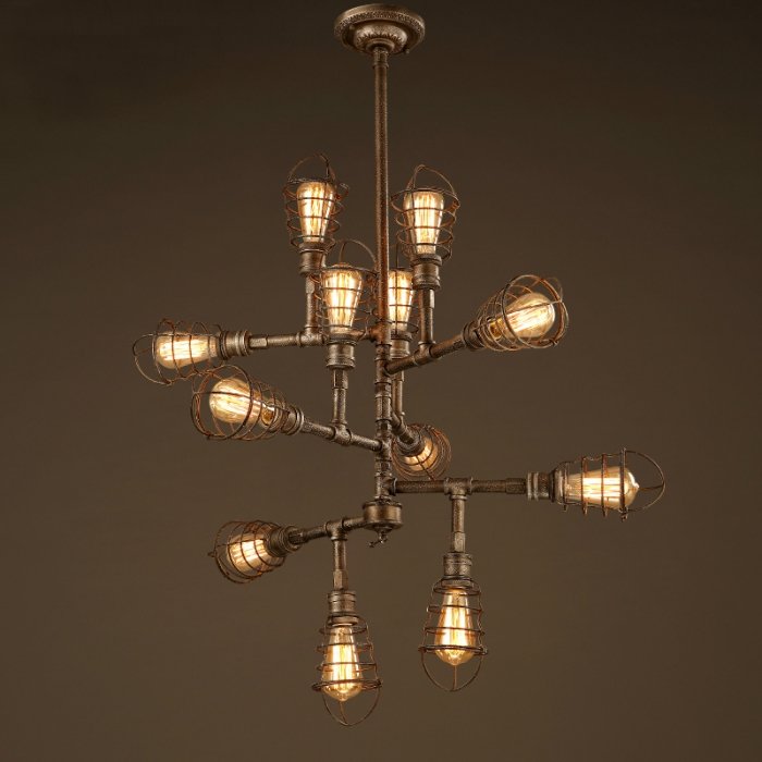 Люстра Loft Industrial Sputnik 12 Retro