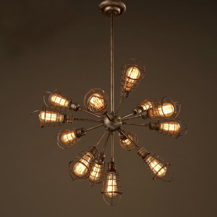 Люстра Loft Industrial Sputnik 13 Retro