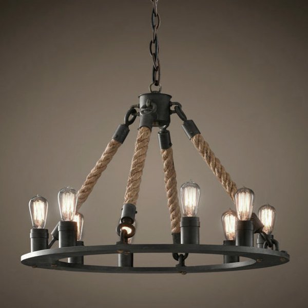 Люстра Loft Old Castle Rope Chandelier