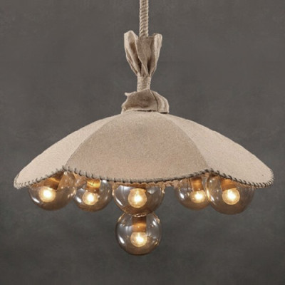 Люстра Loft Pendant Lamp Glass & Linen Bouquet