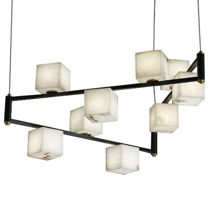 Люстра Marble Cubes Modern Light Chandelier 9 плафонов