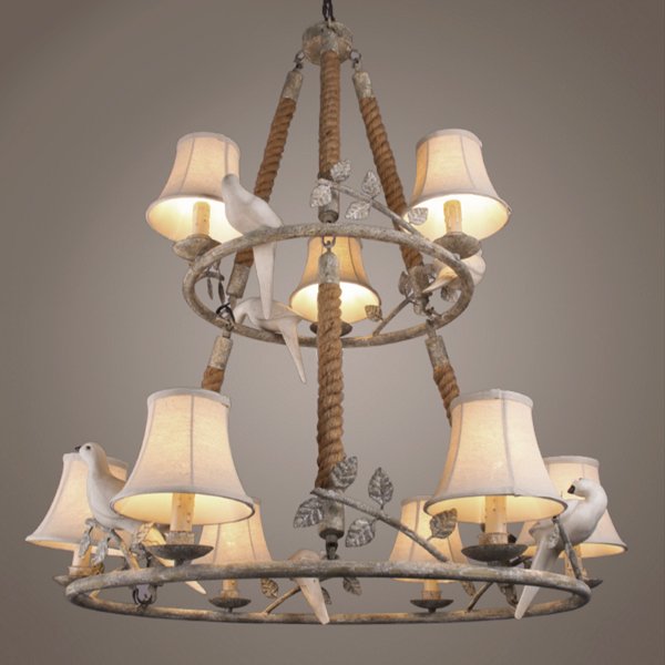 Люстра Norman Bird Forest Patina 9