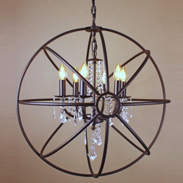 Люстра Orb Iron Farn Sphere Pendant Glass