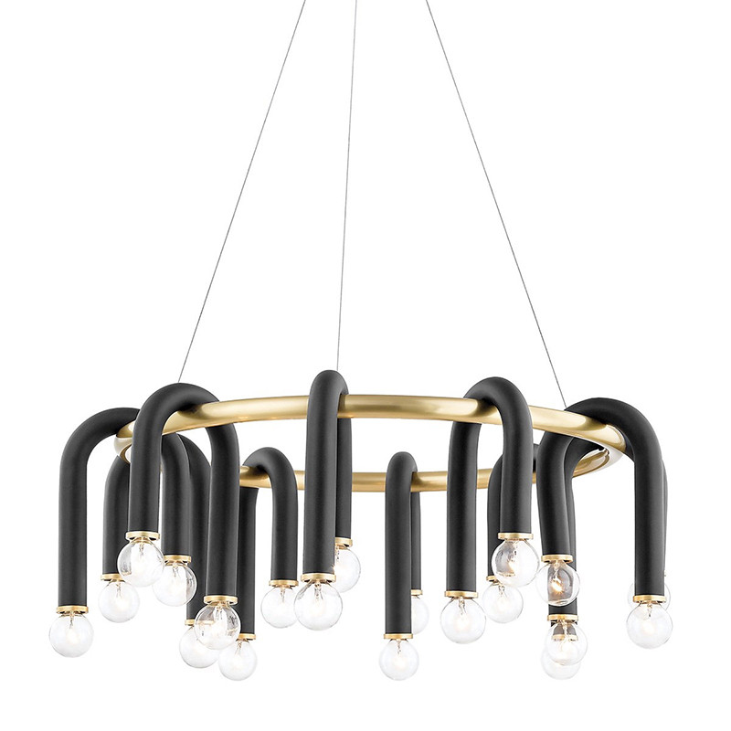Люстра Paulson floppy chandelier round gold