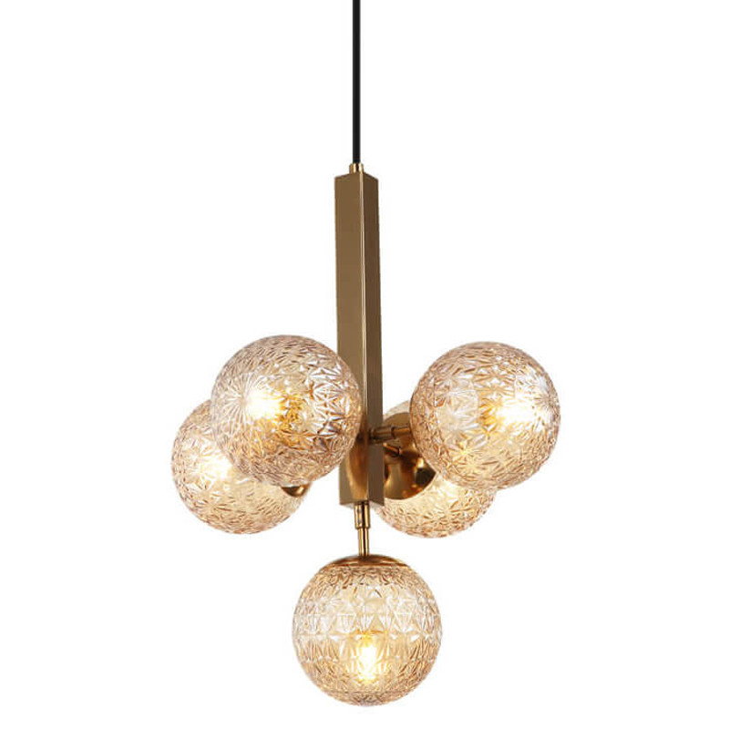 Люстра Perforated Glass Bubbles brown 5
