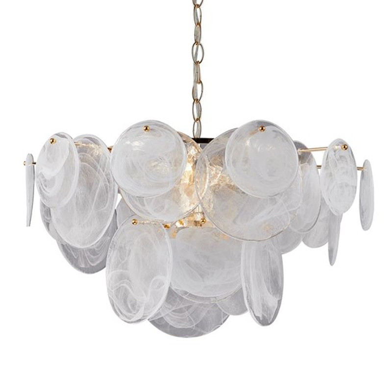 Люстра Plates Reduced Gold с Круглым Стеклом