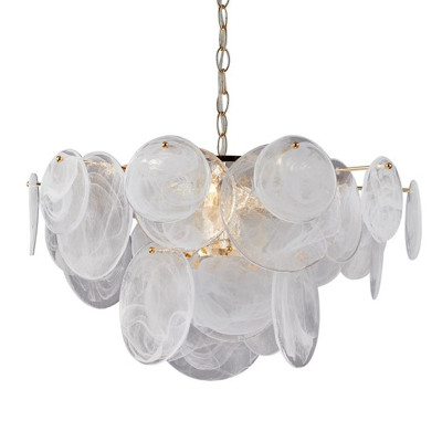 Люстра Plates Reduced Gold с Круглым Стеклом