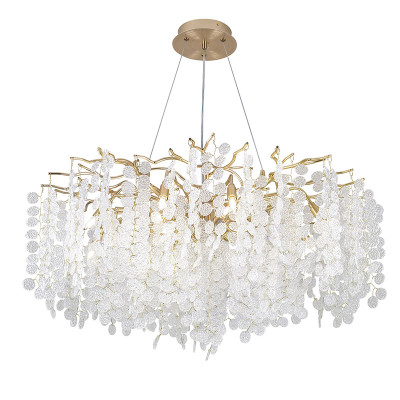 Люстра Raindrop Gold с Хрустальным Плафоном