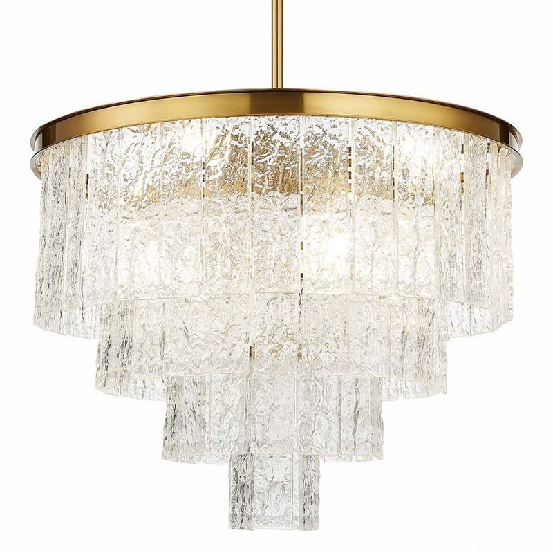 Люстра Renea Textured Glass Chandelier Brass D60