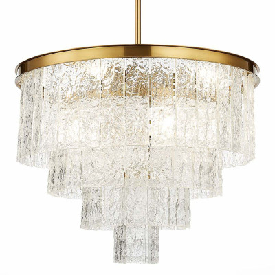 Люстра Renea Textured Glass Chandelier Brass D60