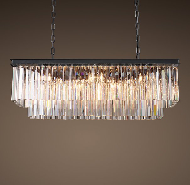 Люстра Odeon Clear Glass Fringe Black iron 90