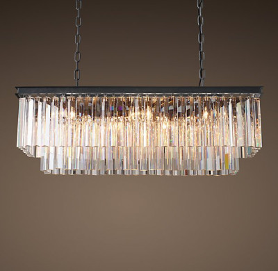 Люстра Odeon Clear Glass Fringe Black iron 90