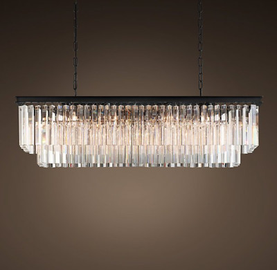 Люстра Odeon Clear Glass Fringe Blackiron 125