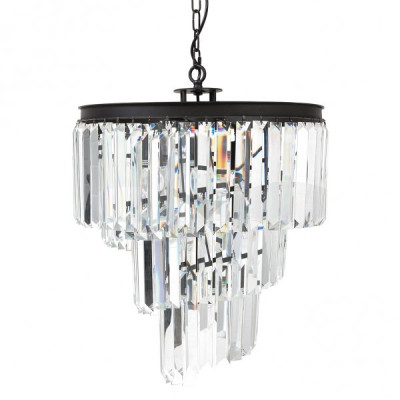 Люстра Odeon Clear Glass Spiral Chandelier - 3 rings