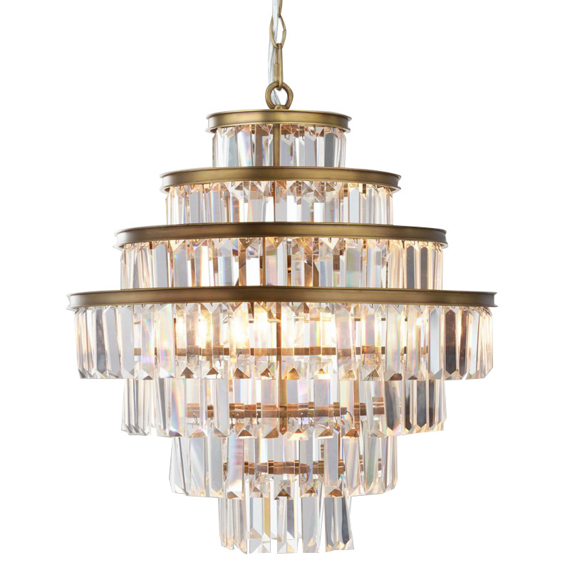 Люстра Alaine Crystal Large Pendant Antiqued Brass