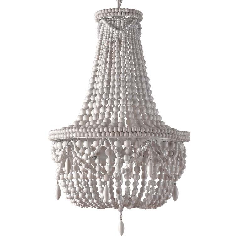 Люстра Anselme White Wood Large Chandelier