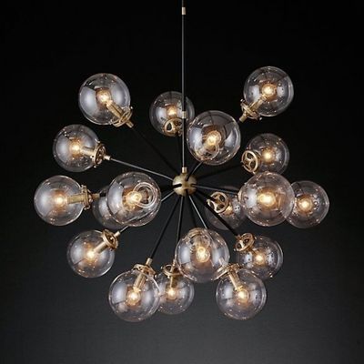 Люстра Bistro Globe Clear Glass Burst Chandelier 16