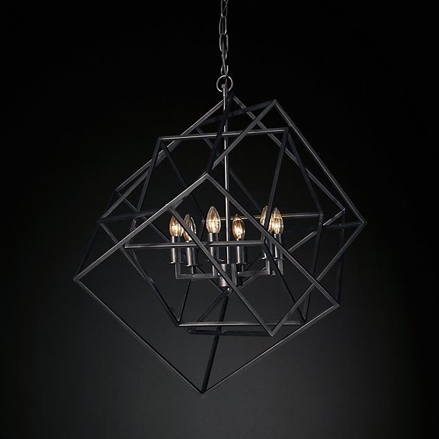 Люстра Caged Cubist Pendant black