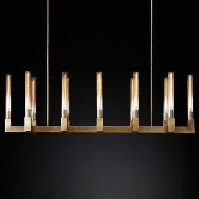Люстра CANELLE Linear Chandelier 12 Modern Brass