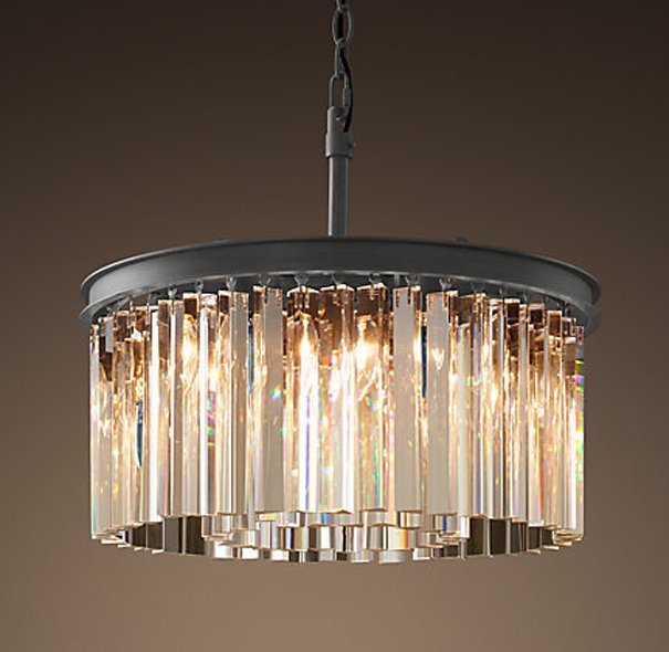 Люстра Rhys Clear Glass Prism Round Chandelier 40