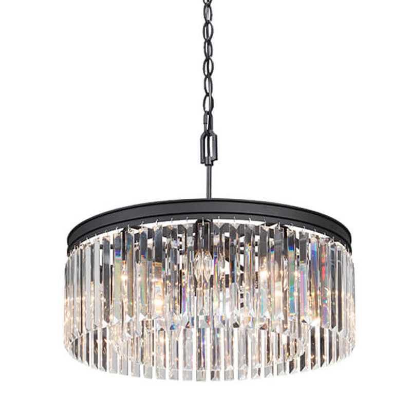 Люстра Rhys Clear Glass Prism Round Chandelier 60