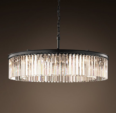 Люстра Rhys Clear Glass Prism Round Chandelier 80