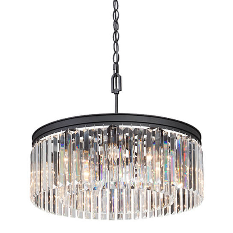 Люстра CLEAR GLASS Prism Round Chandelier прозрачное стекло 40