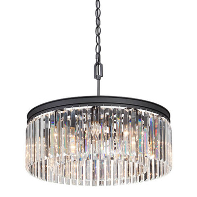 Люстра CLEAR GLASS Prism Round Chandelier прозрачное стекло 40