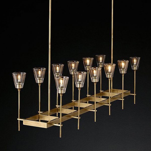 Люстра TORCHE DE VERRE Linear Chandelier 12