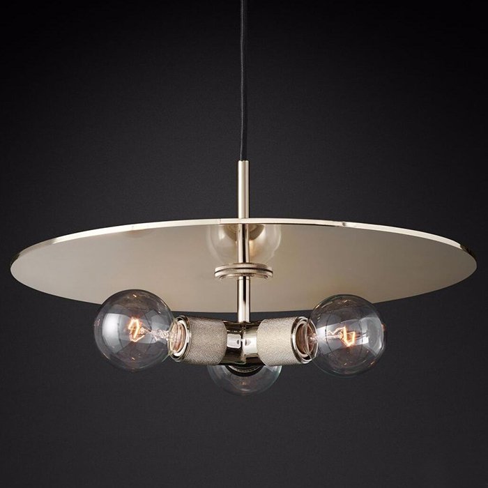 Люстра Utilitaire Disk Triple Pendant Silver