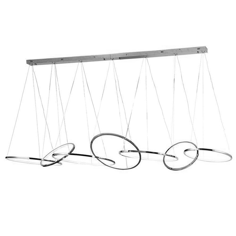 Люстра Ring Connection Horizontal Chandelier Chrome