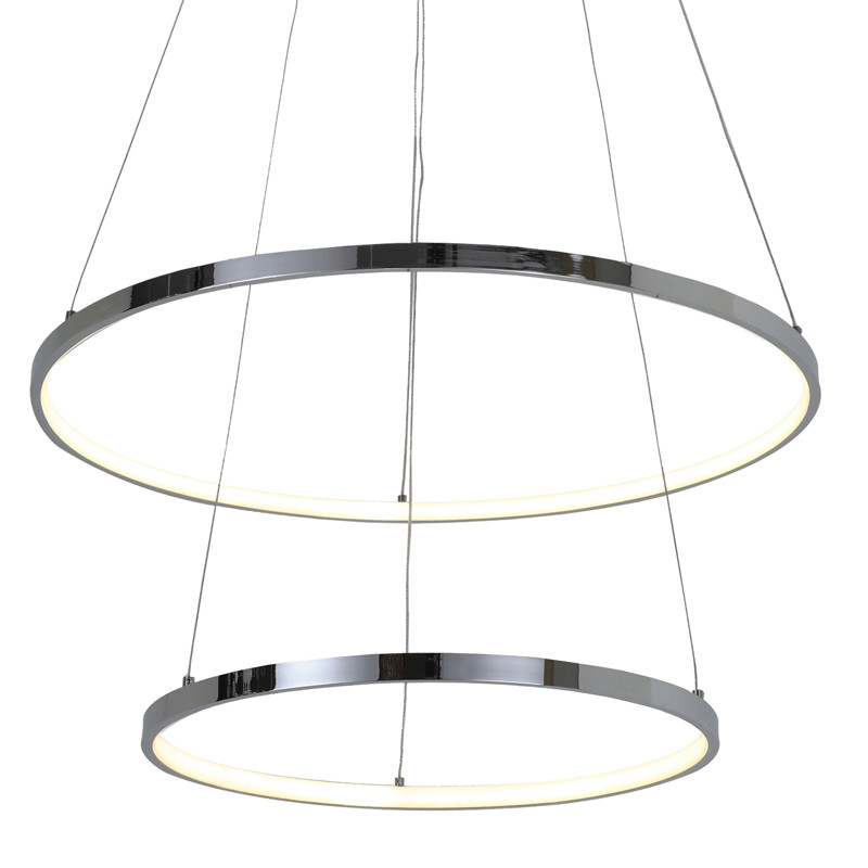 Люстра Ring Horizontal Double chromium 60+40