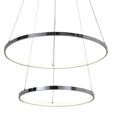 Люстра Ring Horizontal Double chromium 60+40