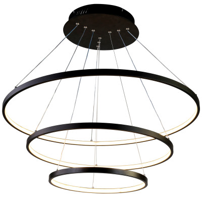 Люстра Ring Horizontal Trio black 80+60+40