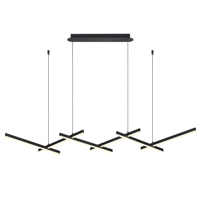 Люстра Rolf Black Lines Linear Chandelier