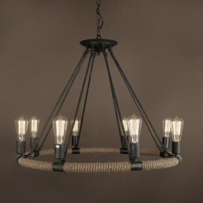 Люстра Round Tube Loft Rope Light